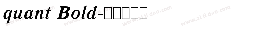quant Bold字体转换